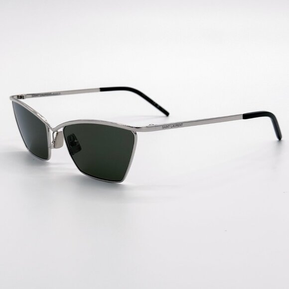 NEW SAINT LAURENT SL637 002 SUNGLASSES WOMEN SILVER GRAY CAT EYE SL 637 002 main image 10